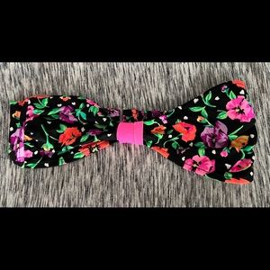 Black Floral Sunrays Bikini Top